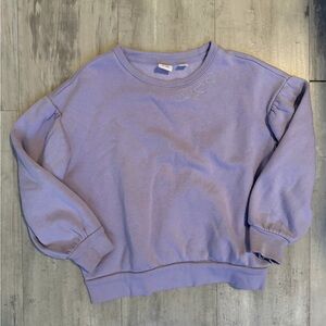 GAP Lavender Heart Embroidered Sweatshirt
